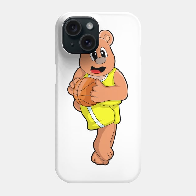 Bear at Basketball Sports Phone Case by Markus Schnabel