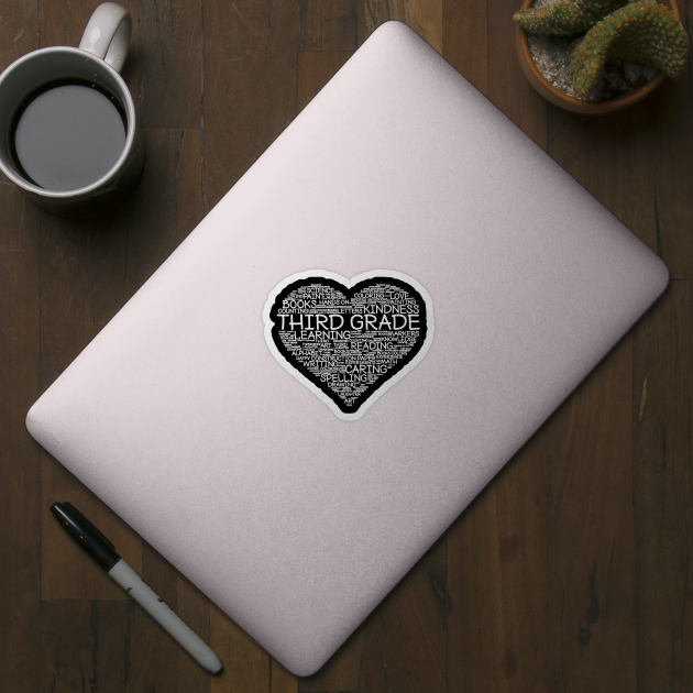 Third Grade Word Heart T-Shirt 3rd Grade Student & Teacher Third Grade Word Heart T-Shirt 3rd Grade Student & Teacher