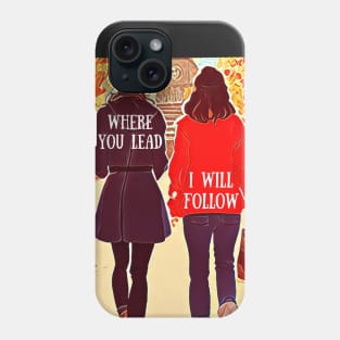 The Girls Walking in Autumn IV Phone Case