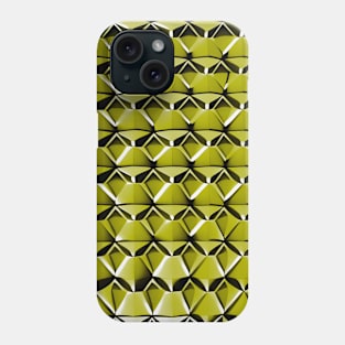 3D Geometric Polygon (Light Yellow) Phone Case