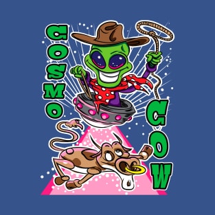 Cosmo Cow Alien Abduction Cow T-Shirt