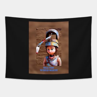 Sela the world maker - Helmet brush Tapestry