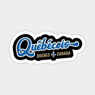 Quebecois - Proud French Canadian du Quebec Dark Blue Magnet