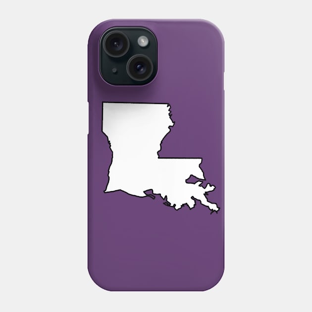 Louisiana - Blank Outline Phone Case by loudestkitten