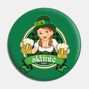 Sláinte  - Irish Redhead Beer Maid Pin