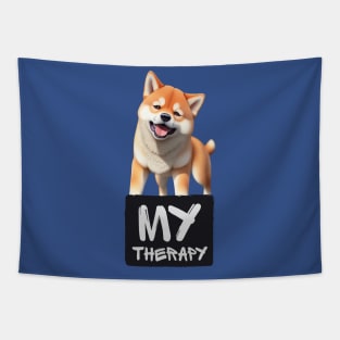 Just My Emotional Support Shiba Inu Tapestry