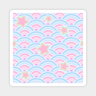 Kawaii Waves and Stars Magnet