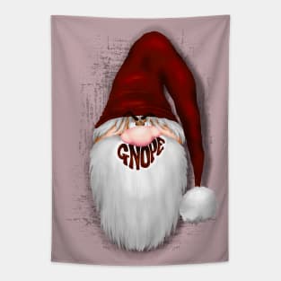 Nope Grumpy Santa Gnome, a.k.a. Gnope Character Tapestry