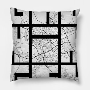 Groningen, Netherlands City Map Typography - Light Pillow