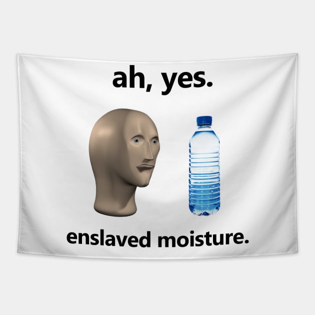 Ah Yes Enslaved Moisture T-shirt, Funny Dank Meme T-shirt, Meme Shirt, Surreal Meme T-shirt, Funny Meme Gift Tapestry by Hamza Froug