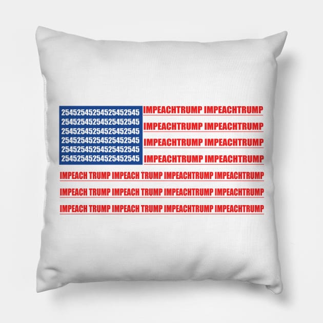 2545 Impeach Trump American Flag Pillow by epiclovedesigns