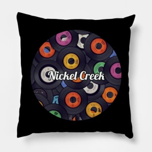 Nickel Creek / Vinyl Records Style Pillow