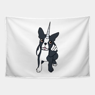 Boston Terrier Alicorn Dog :: Canines and Felines Tapestry