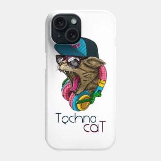 Techno cat - Catsondrugs.com - Techno Party Ibiza Rave Dance Underground Festival Spring Break  Berlin Good Vibes Trance Dance technofashion technomusic housemusic Phone Case