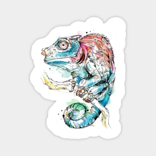watercolor chameleon Magnet