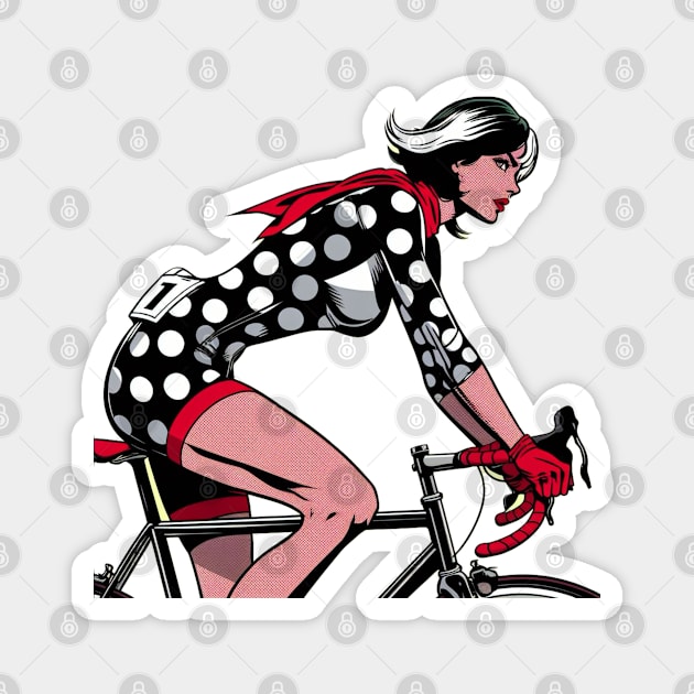 Cruella cycling Magnet by p3p3ncil