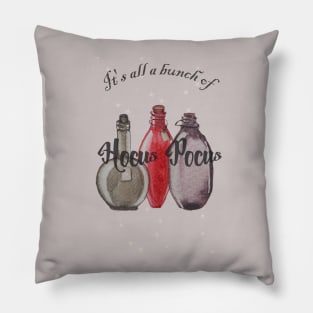 It's all a bunch of hocus pocus, watercolor potions bottles Pillow