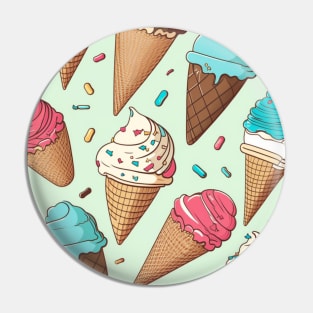 Ice Cream Pattern Illustration Design Birthday Gift ideas for Ice Cream Lovers Pin