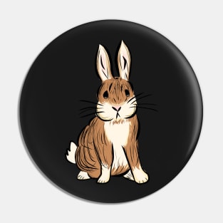 Brown Baby Bunny Pin