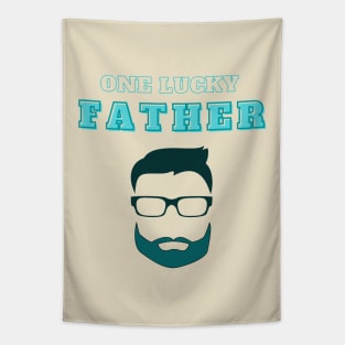 Funny One Lucky Father design for lucky dads Tapestry