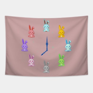 EASTER CUTE BUNNY O'CLOCK Tapestry