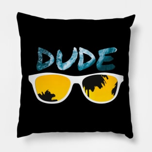 Dude Summer Sunglasses Pillow