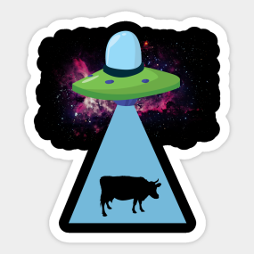 Ufo Abduction Stickers Teepublic