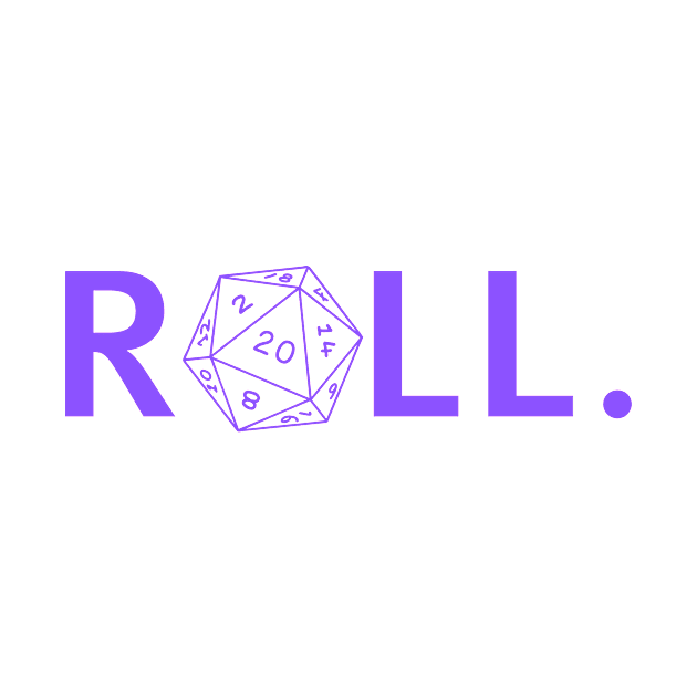 Roll. RPG Shirt Purple by Pixel-Meanagerie