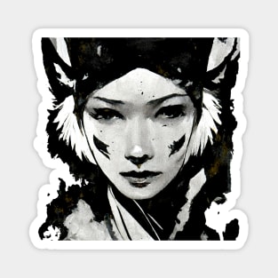 Kitsune portrait Magnet