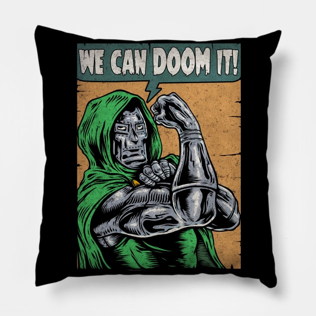 "WE CAN DOOM IT" Pillow by joeyjamesartworx