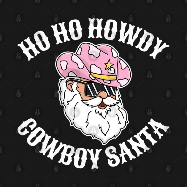 Funny Howdy Santa Christmas Cowboy Western Cute by Trippycollage