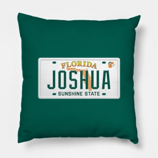 Joshua License Plate - FL Pillow