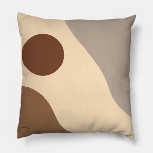 Abstract Boho, Neutral, Shapes, Modern Mid Century Decor Pillow