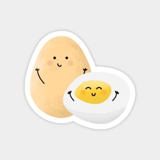 Cute Little Happy Boiled Eggs Magnet