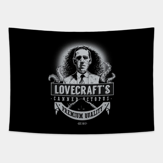 Lovecraft's Canned Octopus Tapestry by Azafran
