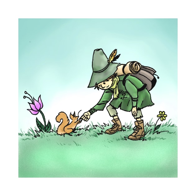 Snufkin and Squirrel by michelletabares