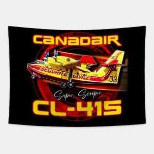 Canadair cl-415 Super Scooper firebomber Aircraft Tapestry