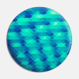 Modern Fashion Abstract Color Pattern in Blue / Green Pin