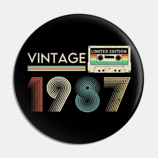 Vintage 1987 Limited Cassette Pin