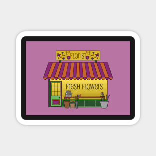 Florist shop illustration Magnet