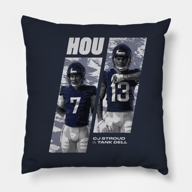 C.J. Stroud & Tank Dell Houston Area Code Pillow by danlintonpro