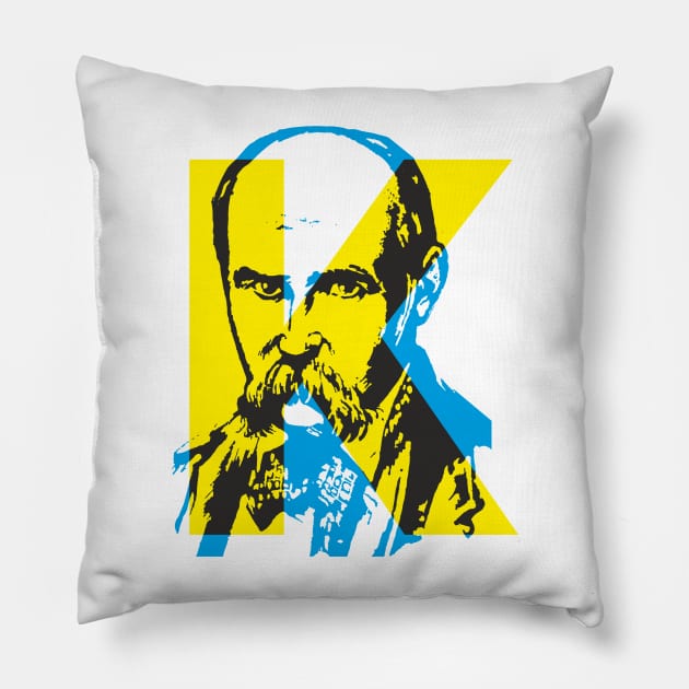 Kobzar Courage (Taras Shevchenko) Pillow by aceofspace