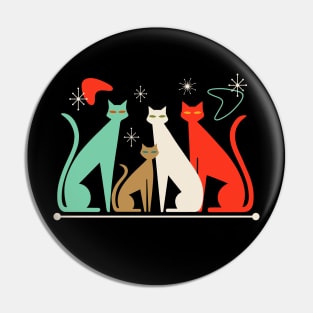 Retro Mid-Century Modern Look Cats 50s 60s Style Pin