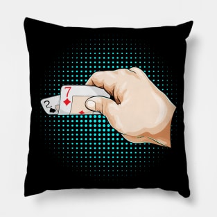 Bad Hand at Poker Pillow