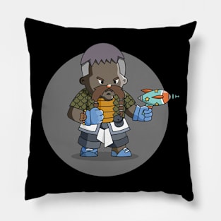 Relic Hunters - Grey Dwarf with Dragonscale Armor Pillow