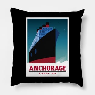 Anchorage, Alaska, USA Ship Pillow