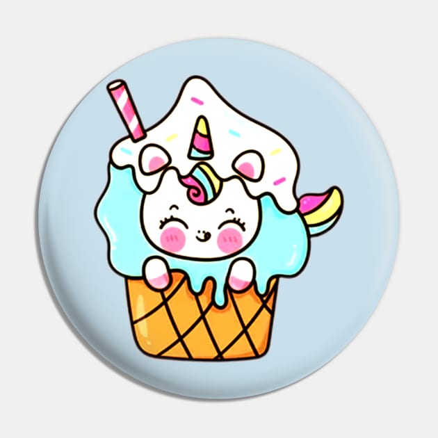 Cup Cake Unicorn Pin by Sugarori