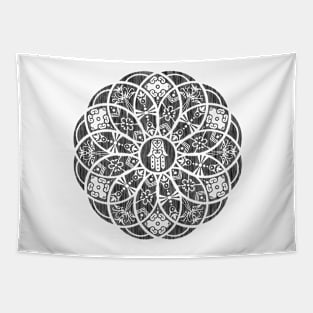 Decorative Hamsa Mandala Tapestry