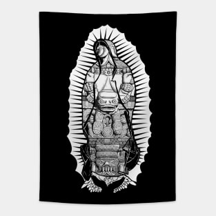 Coatlicue Guadalupe White Version Tapestry