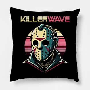 80's Summer Killer Wave Pillow